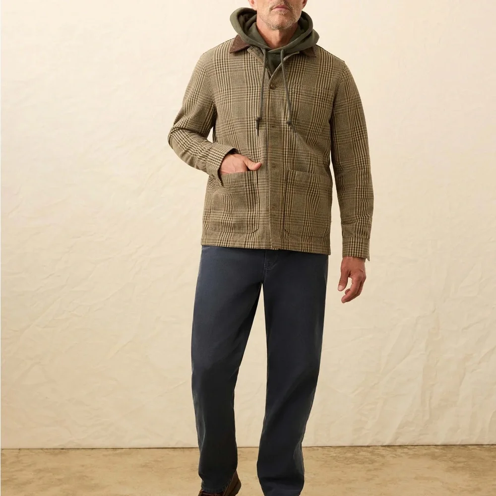 Faherty High Ridge Twill Studio Jacket - Unisex - Wildwood Plaid / XS NWOT